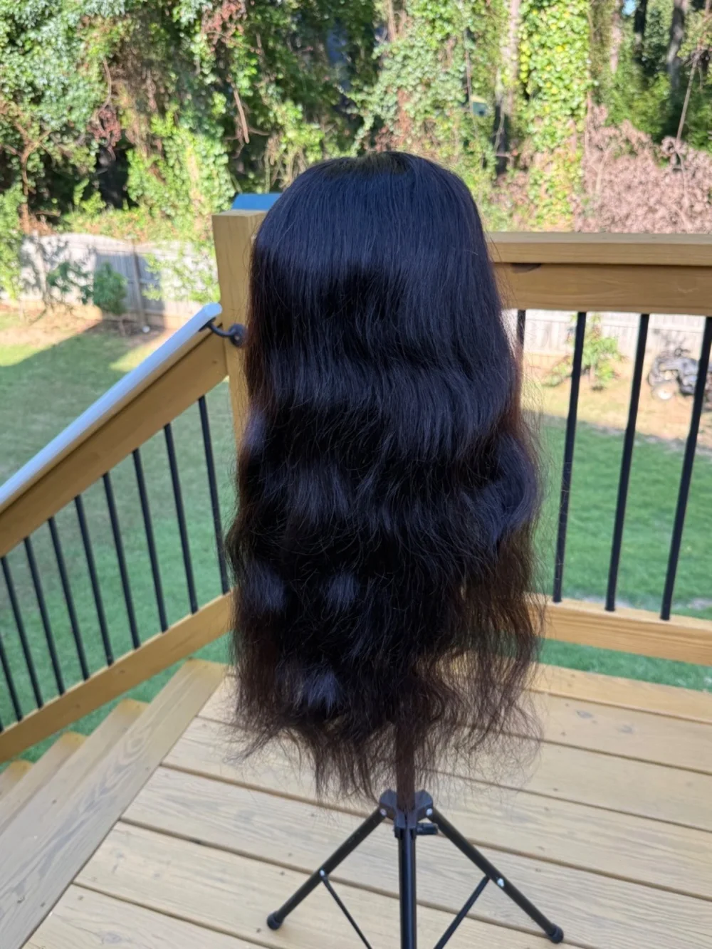 20” Off Black Human Hair Wig